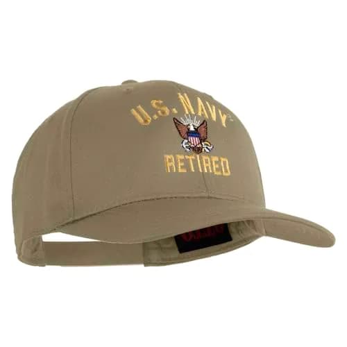 e4Hats.com US Navy Retired Military Embroidered Cotton Twill Cap | Classic Patriotic Style thumbnail 5