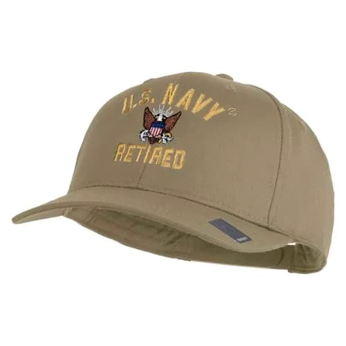 e4Hats.com US Navy Retired Military Embroidered Cotton Twill Cap | Classic Patriotic Style thumbnail 2