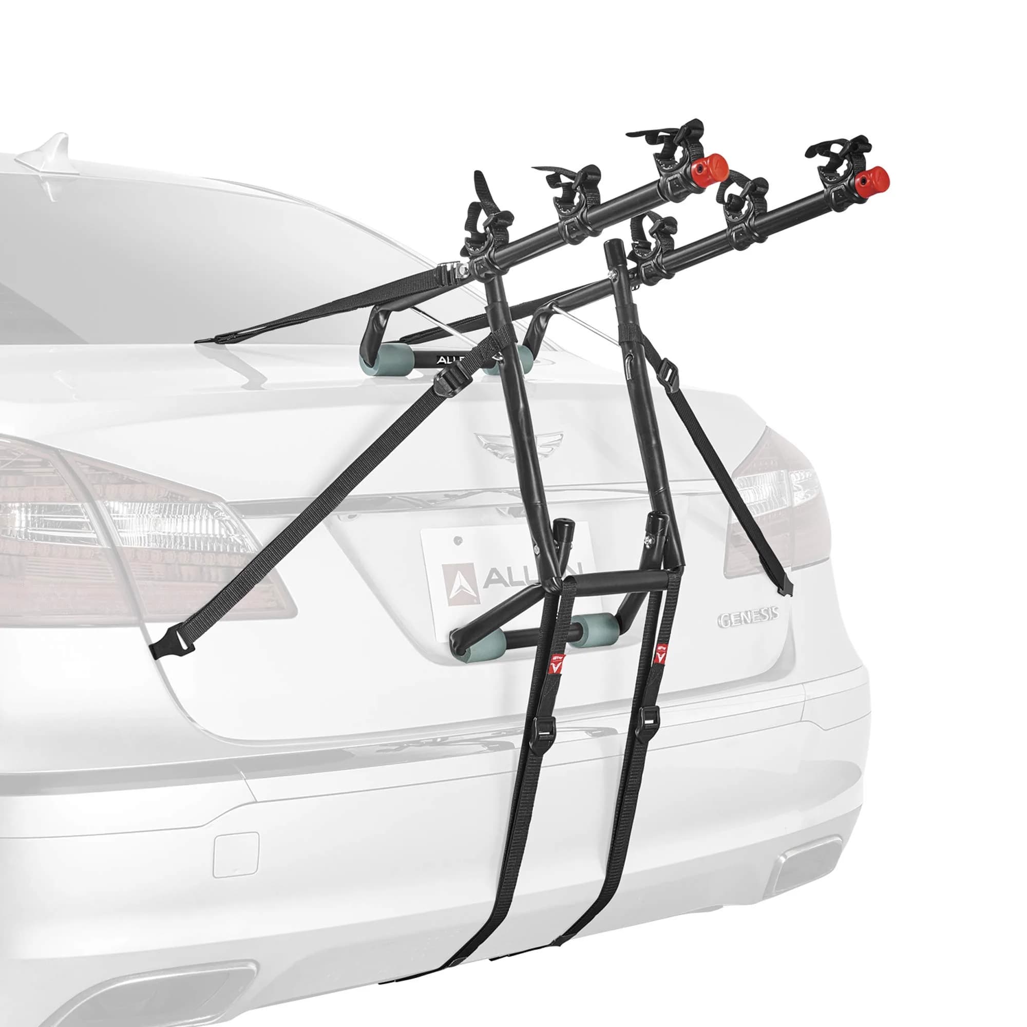 Allen Sports Deluxe 2-Bike Trunk Mount Rack, Model 102DN-R, Black | Fits Sedans, Hatchbacks, SUVs — 3 Bike