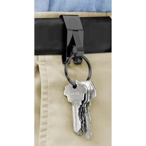 Lucky Line Original Secure-A-Key Wide Belt Clip Black | Heavy Duty Stainless Steel Key Holder thumbnail 6