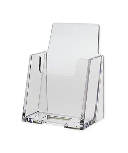 SOURCE ONE Premium Vertical Clear Business Card Holder, Slant Back | Transparent Acrylic Desk Organizer thumbnail 2
