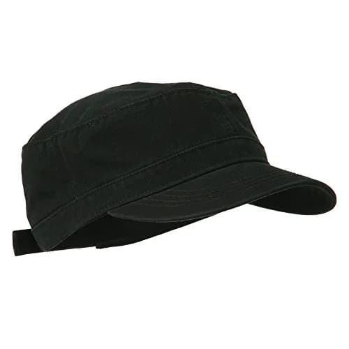 OTTO Garment Washed Army Cap - Charcoal 25cm (9.8in) | Unconstructed Cotton Hat for Men & Women thumbnail 4