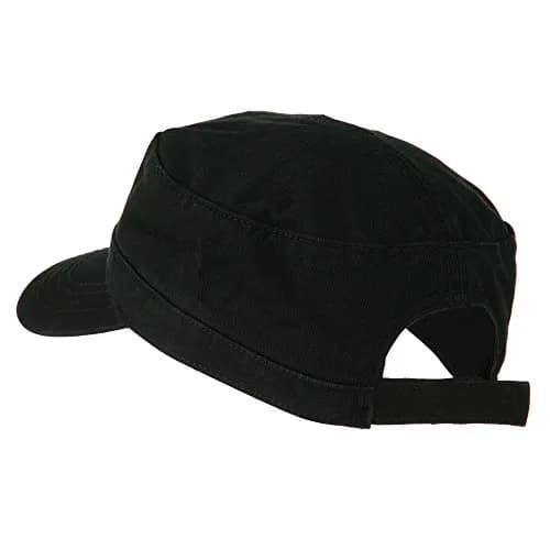 OTTO Garment Washed Army Cap - Charcoal 25cm (9.8in) | Unconstructed Cotton Hat for Men & Women thumbnail 2