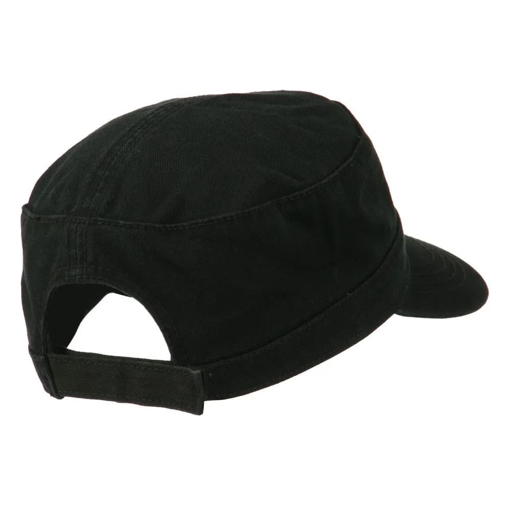 OTTO Garment Washed Army Cap - Charcoal 25cm (9.8in) | Unconstructed Cotton Hat for Men & Women - view 3