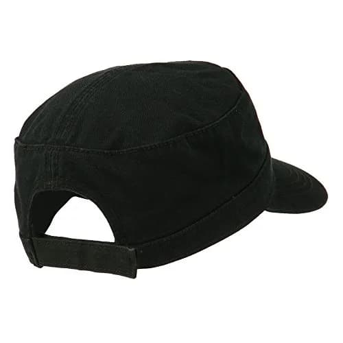 OTTO Garment Washed Army Cap - Charcoal 25cm (9.8in) | Unconstructed Cotton Hat for Men & Women thumbnail 3