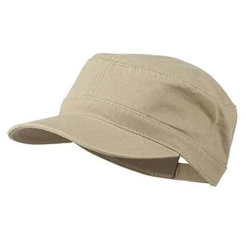 OTTO Garment Washed Adjustable Army Cap Khaki 27.1 cm (10.6 in) | Lightweight Cotton for Outdoor Use thumbnail 1