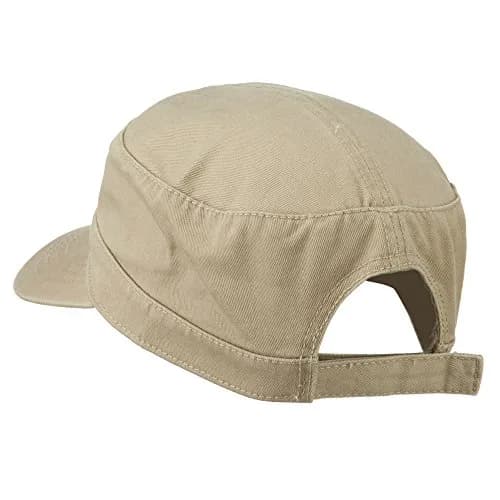 OTTO Garment Washed Adjustable Army Cap Khaki 27.1 cm (10.6 in) | Lightweight Cotton for Outdoor Use thumbnail 2
