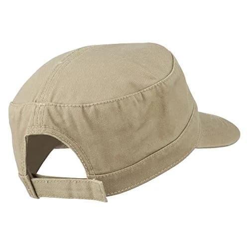 OTTO Garment Washed Adjustable Army Cap Khaki 27.1 cm (10.6 in) | Lightweight Cotton for Outdoor Use thumbnail 3