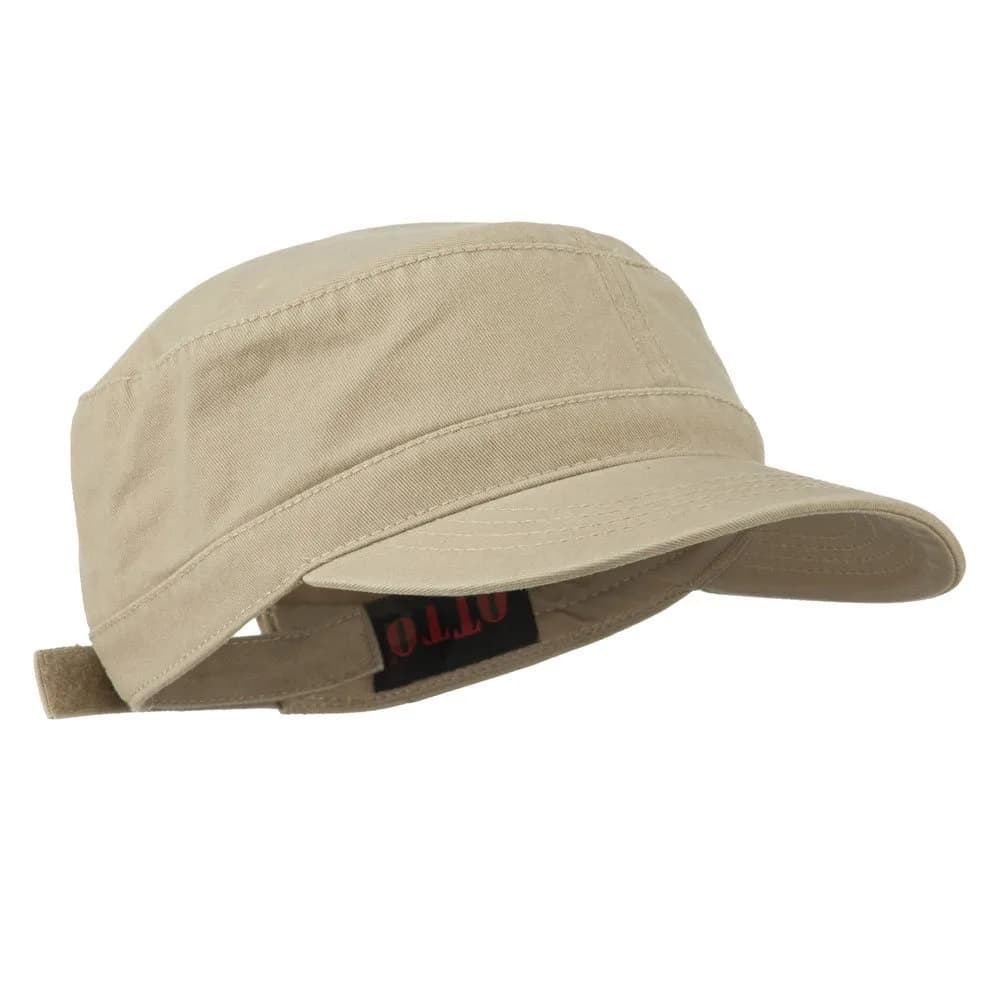 OTTO Garment Washed Adjustable Army Cap Khaki 27.1 cm (10.6 in) | Lightweight Cotton for Outdoor Use - view 4
