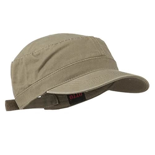 OTTO Garment Washed Adjustable Army Cap - Dark Khaki OSFM | Breathable Cotton for All-Season Outdoor Use thumbnail 4