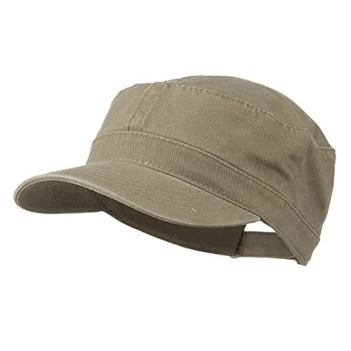 OTTO Garment Washed Adjustable Army Cap - Dark Khaki OSFM | Breathable Cotton for All-Season Outdoor Use thumbnail 1