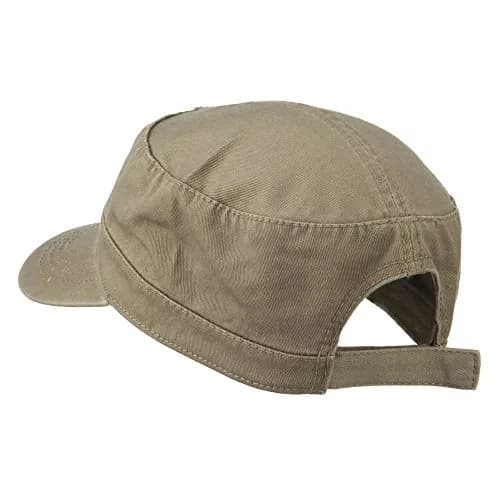 OTTO Garment Washed Adjustable Army Cap - Dark Khaki OSFM | Breathable Cotton for All-Season Outdoor Use thumbnail 2
