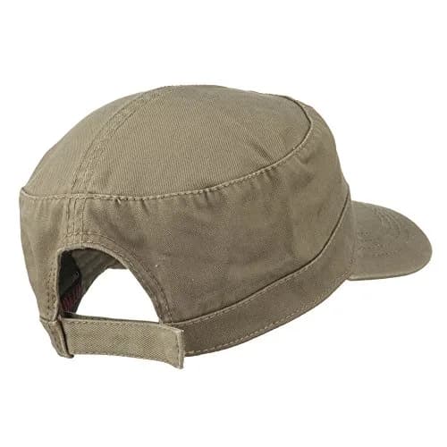 OTTO Garment Washed Adjustable Army Cap - Dark Khaki OSFM | Breathable Cotton for All-Season Outdoor Use thumbnail 3