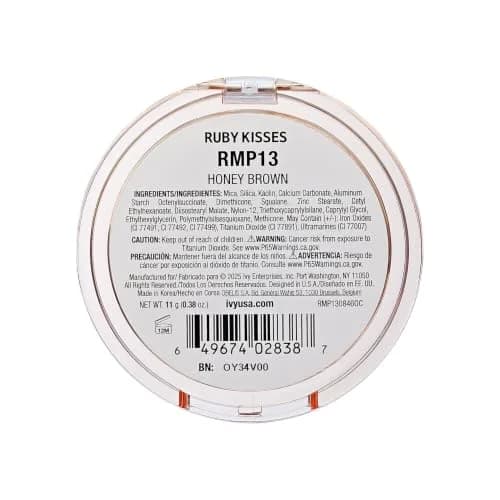 Ruby Kisses Mineral Pressed Powder Foundation Honey Brown 9.92 g (0.35 oz) | Natural Finish for All Skin Types thumbnail 3