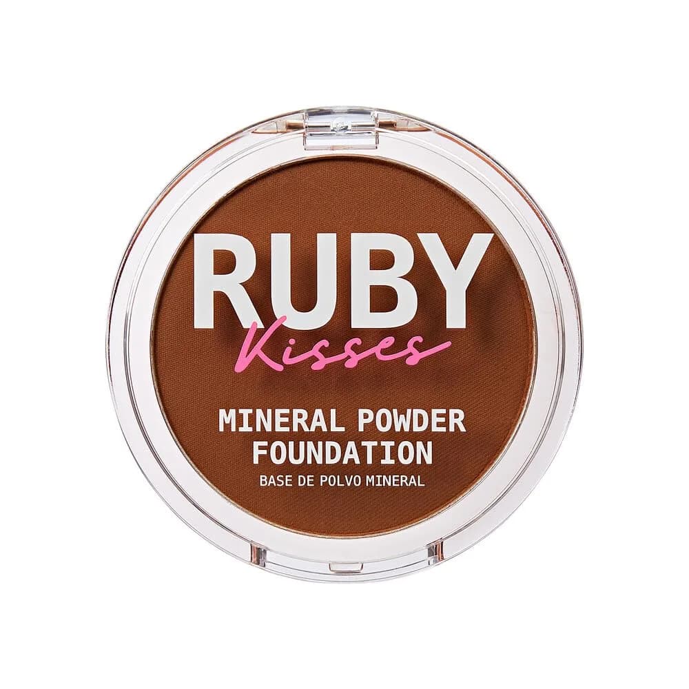 Ruby Kisses Mineral Pressed Powder Foundation Chestnut 9.9g (0.35 Oz) | Natural Finish for Sensitive Skin - main product image