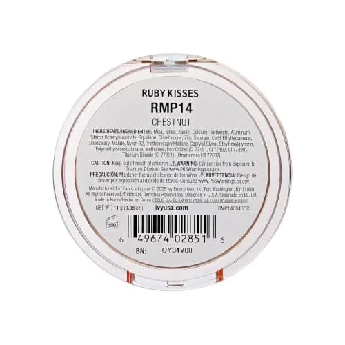 Ruby Kisses Mineral Pressed Powder Foundation Chestnut 9.9g (0.35 Oz) | Natural Finish for Sensitive Skin thumbnail 3