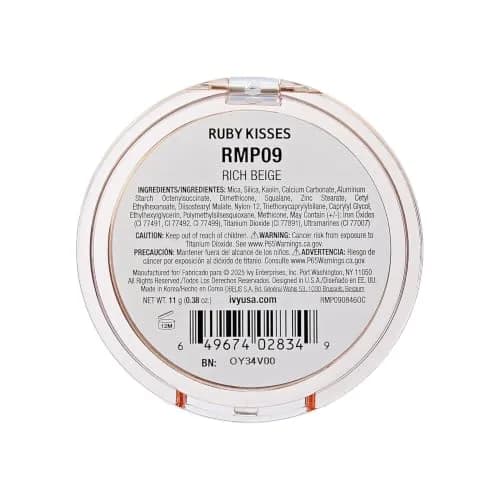 Ruby Kisses Mineral Pressed Powder Foundation Rich Beige 9.92 g (0.35 oz) | Natural Finish for Sensitive Skin thumbnail 3