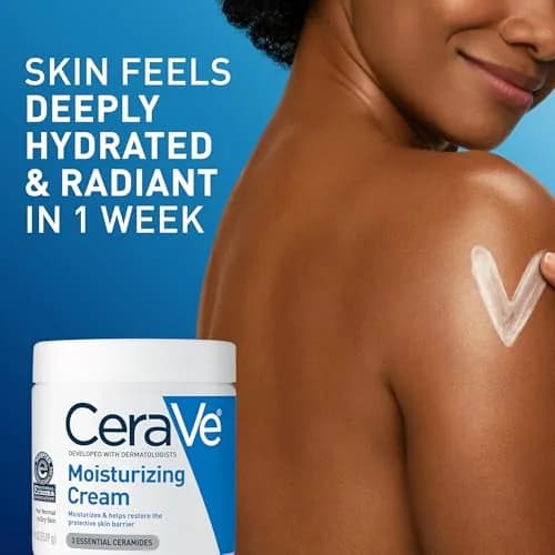 CeraVe Moisturizing Cream Face & Body Cream 539ml (19oz) | Developed with Dermatologists thumbnail 7