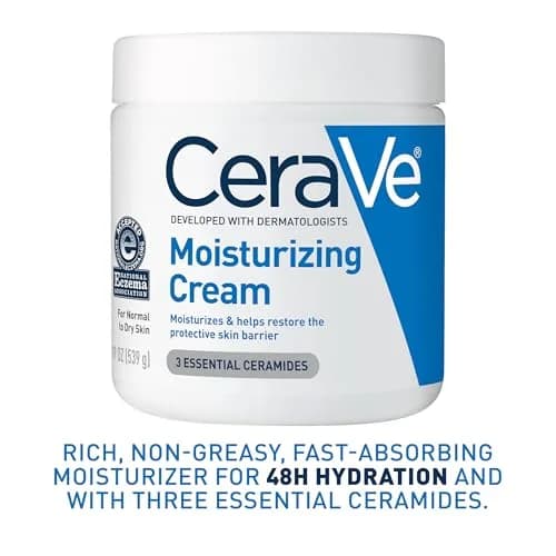 CeraVe Moisturizing Cream Face & Body Cream 539ml (19oz) | Developed with Dermatologists thumbnail 8