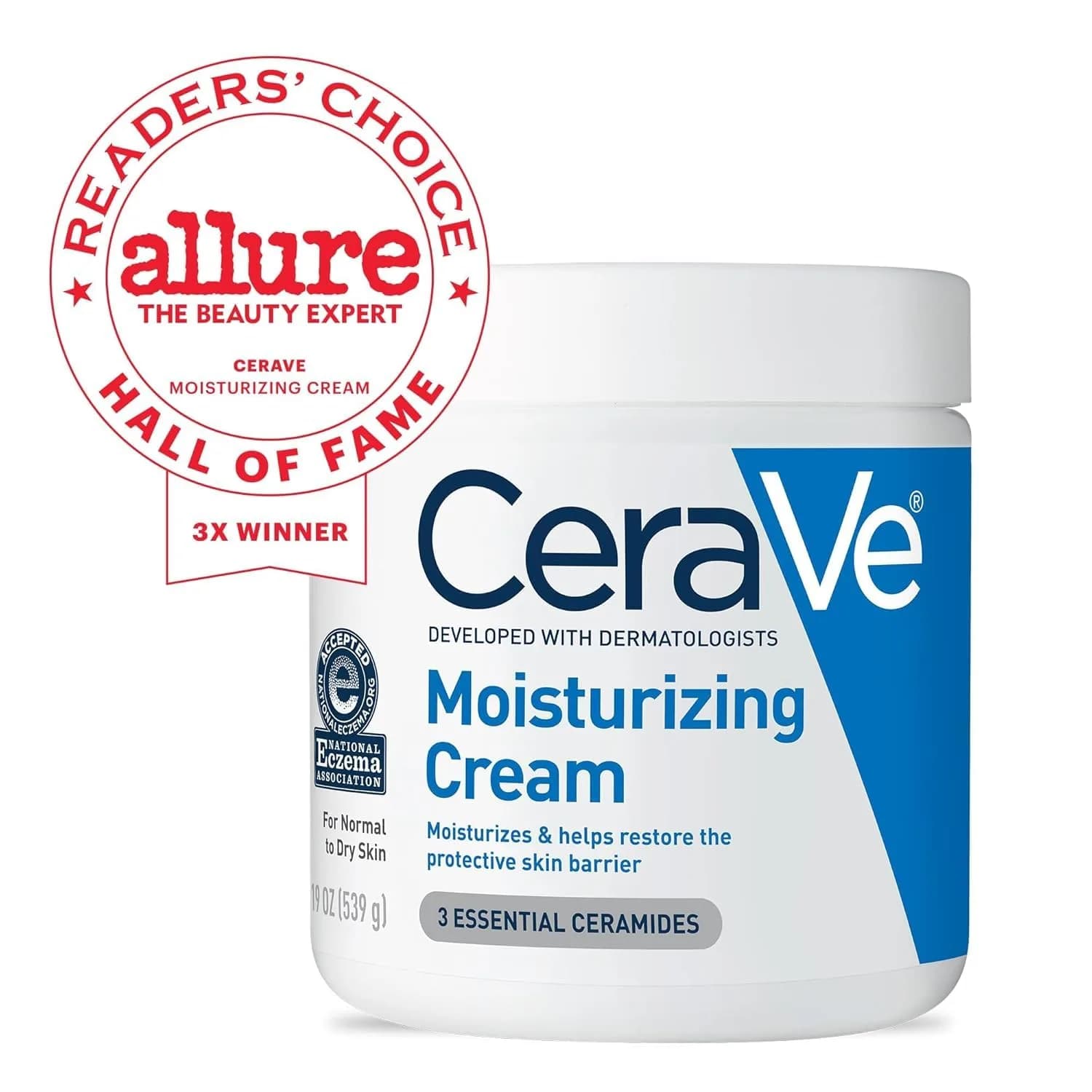 CeraVe Moisturizing Cream for Normal to Dry Skin, 19 Ounce Jar | Hydration & Barrier Repair - view 2
