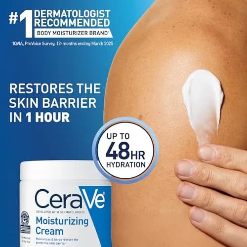 CeraVe Moisturizing Cream Face & Body Cream 539ml (19oz) | Developed with Dermatologists thumbnail 3