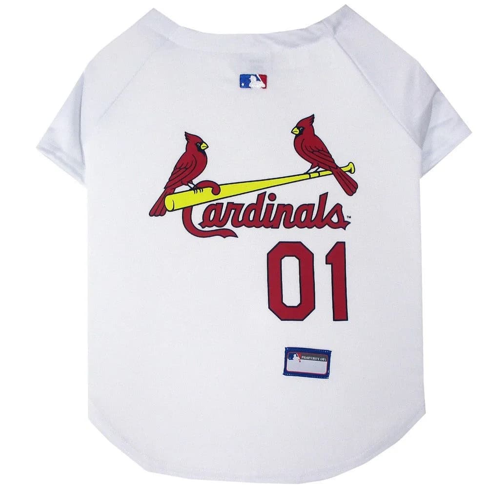 DoggieNation Dog Jersey Small | MLB St. Louis Cardinals Pet Jersey, Red Jersey Jersey, Small