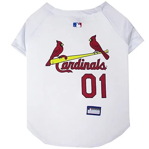 DoggieNation Dog Jersey Small | MLB St. Louis Cardinals Pet Jersey, Red Jersey Jersey, Small thumbnail 1