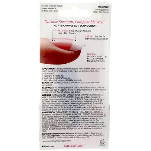 KISS Salon Acrylic French Kit Sugar Rush Medium 3 Pack | Flawless Fit & 10X Stronger thumbnail 2