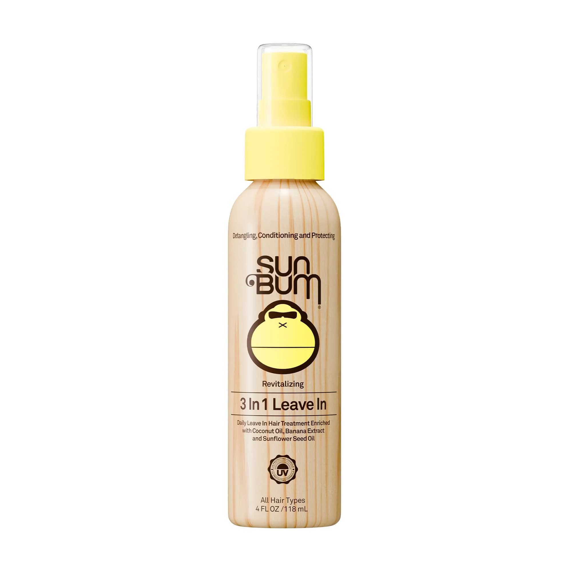 Sun Bum Revitalizing 3 in 1 Leave In Conditioner Spray 118ml (4 Fl Oz) | Detangles, Conditions, Protects Hair