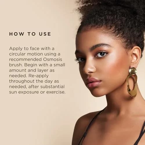 OSMOSIS Mineral Pressed Base Full Coverage Powder Golden Dark 0.34oz | Buildable Matte Finish for All Skin Types thumbnail 5