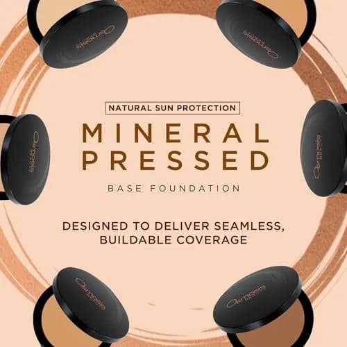 OSMOSIS Mineral Pressed Base Full Coverage Powder Golden Dark 0.34oz | Buildable Matte Finish for All Skin Types thumbnail 2