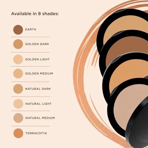 OSMOSIS Mineral Pressed Base Full Coverage Powder Golden Dark 0.34oz | Buildable Matte Finish for All Skin Types thumbnail 3