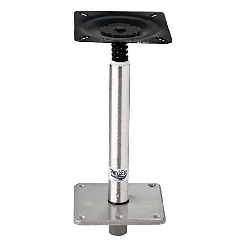 attwood Swivl-Eze 075 Boat Seat Pedestal Package 97750-7, Satin, 11" | Corrosion-Resistant, 360° Swivel thumbnail 1