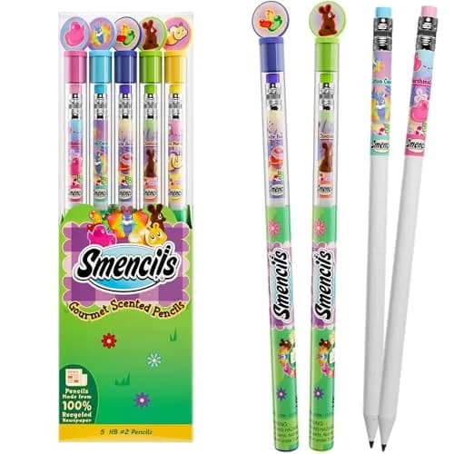 Scentco Spring Smencils HB #2 Scented Pencils 5 Count (12.7cm / 0.5 inch) | Fun & Engaging School Supplies thumbnail 1
