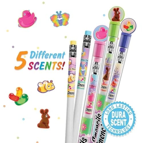 Scentco Spring Smencils HB #2 Scented Pencils 5 Count (12.7cm / 0.5 inch) | Fun & Engaging School Supplies thumbnail 2