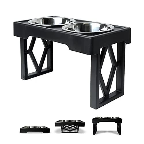 Pet Zone Designer Diner Elevated Dog Bowl Stand, 3 Adjustable Height Levels | Supports digestion & joint health thumbnail 1