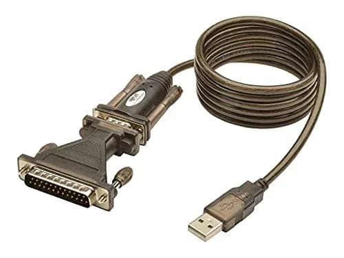 TRIPP LITE USB to RS232 Serial Adapter Cable with DB25 DB9 M/M Connectors, 5-Feet | Connect Legacy Devices to USB thumbnail 1