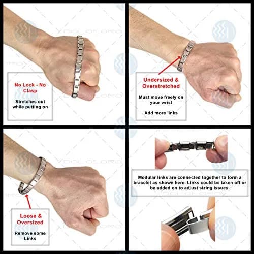 Dolceoro Heart 9mm Italian Modular Starter Charm Bracelet 18cm (7.1in) | Customizable Stainless Steel Link Chain thumbnail 3