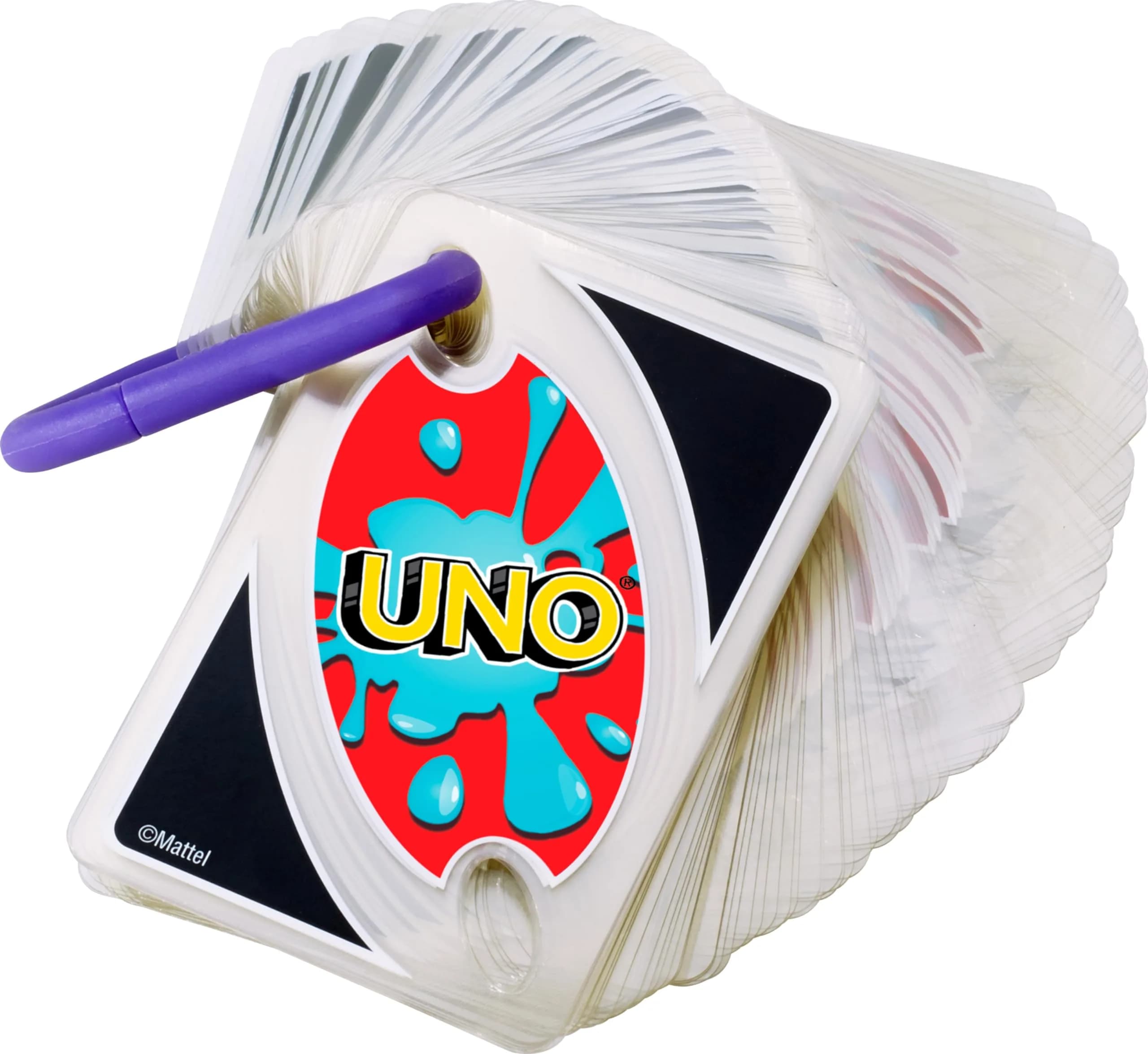 Mattel Games UNO Splash Card Game with Waterproof Cards and Portable Clip, Multicolor - view 4