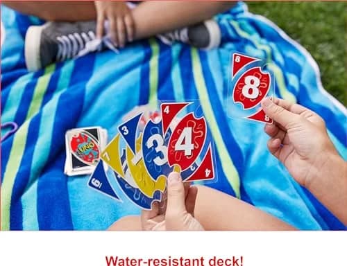 Mattel Games UNO Splash Card Game 108 Cards | Ages 7+, 2-10 Players, Waterproof Plastic thumbnail 3