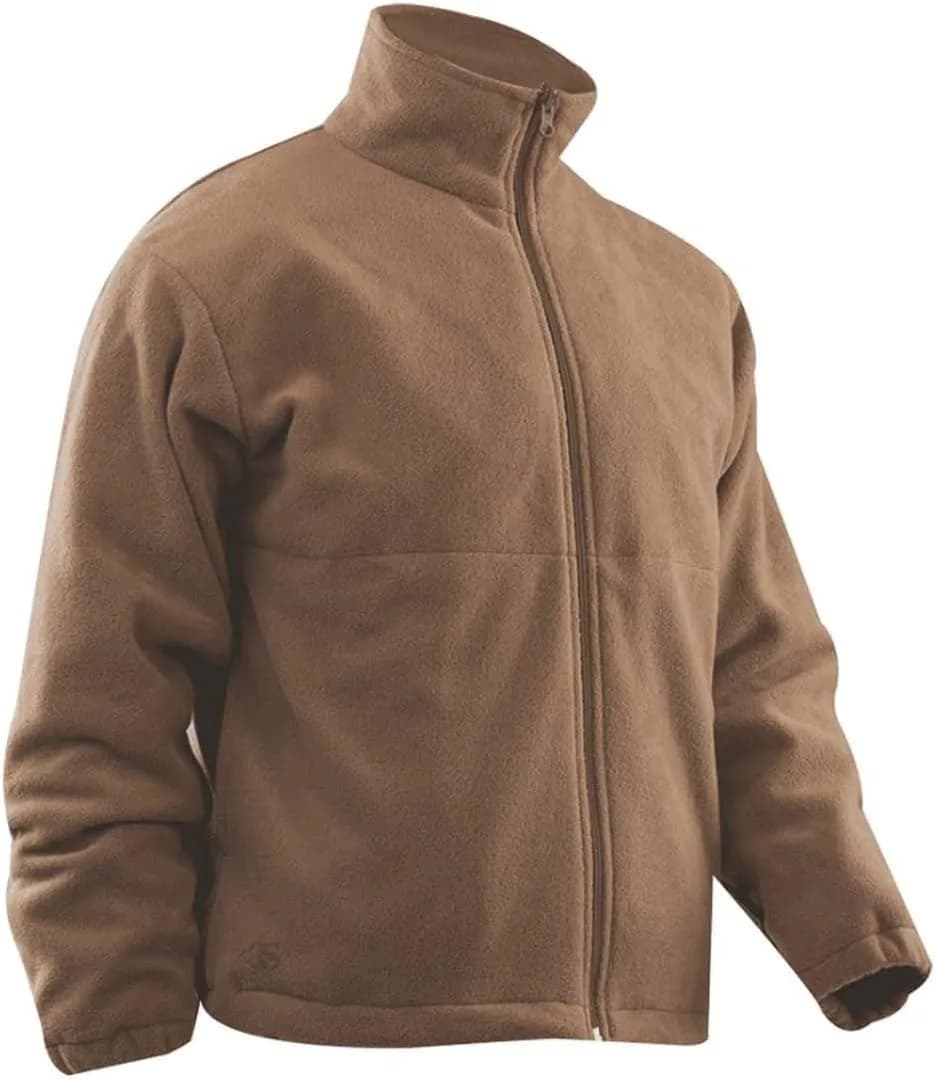 Tru-Spec Men's Polar Fleece Jacket - Warm & Lightweight Outerwear for Outdoor Adventures, Versatile Casual Coat, Coyote - Small Regular — Coyote