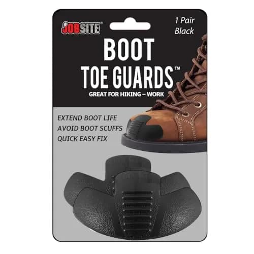 JobSite Shoe Toe Guards Impact Protection Gear | Heavy Duty Black 2 Pairs thumbnail 1