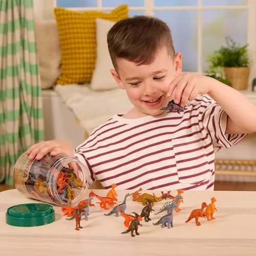 Terra by Battat Dinosaur Figures Tube, 60 Mini Plastic Dino Animals, 2-3 inch Figures | ASTM-Tested Educational Toy thumbnail 2