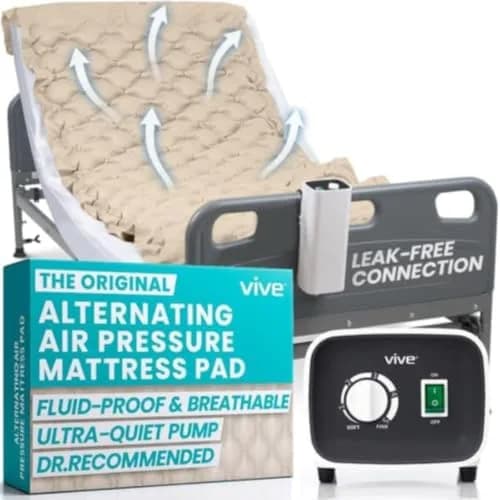 Vive Alternating Air Pressure Mattress Pad 203 cm (80") x 91 cm (36") | Doctor Recommended for Bed Sore Relief thumbnail 1