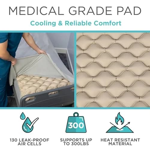 Vive Alternating Air Pressure Mattress Pad 203 cm (80") x 91 cm (36") | Doctor Recommended for Bed Sore Relief thumbnail 7