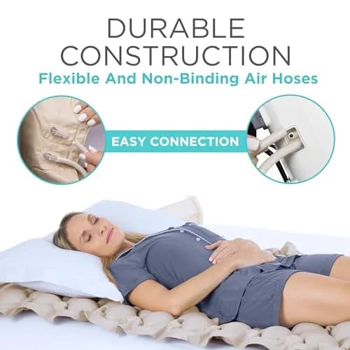 Vive Alternating Air Pressure Mattress Pad 203 cm (80") x 91 cm (36") | Doctor Recommended for Bed Sore Relief thumbnail 9