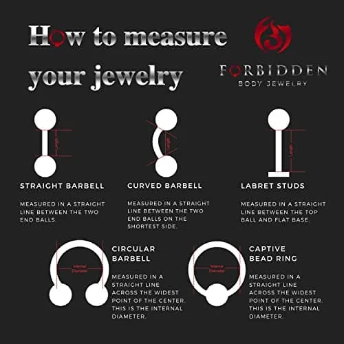 Forbidden Body Jewelry 16g 8mm Daith Earring, Eyebrow Ring & Rook Piercing | Internally Threaded Clear CZ Barbell thumbnail 4