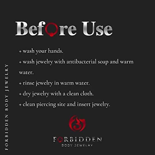Forbidden Body Jewelry 16g 8mm Daith Earring, Eyebrow Ring & Rook Piercing | Internally Threaded Red CZ Barbell thumbnail 5