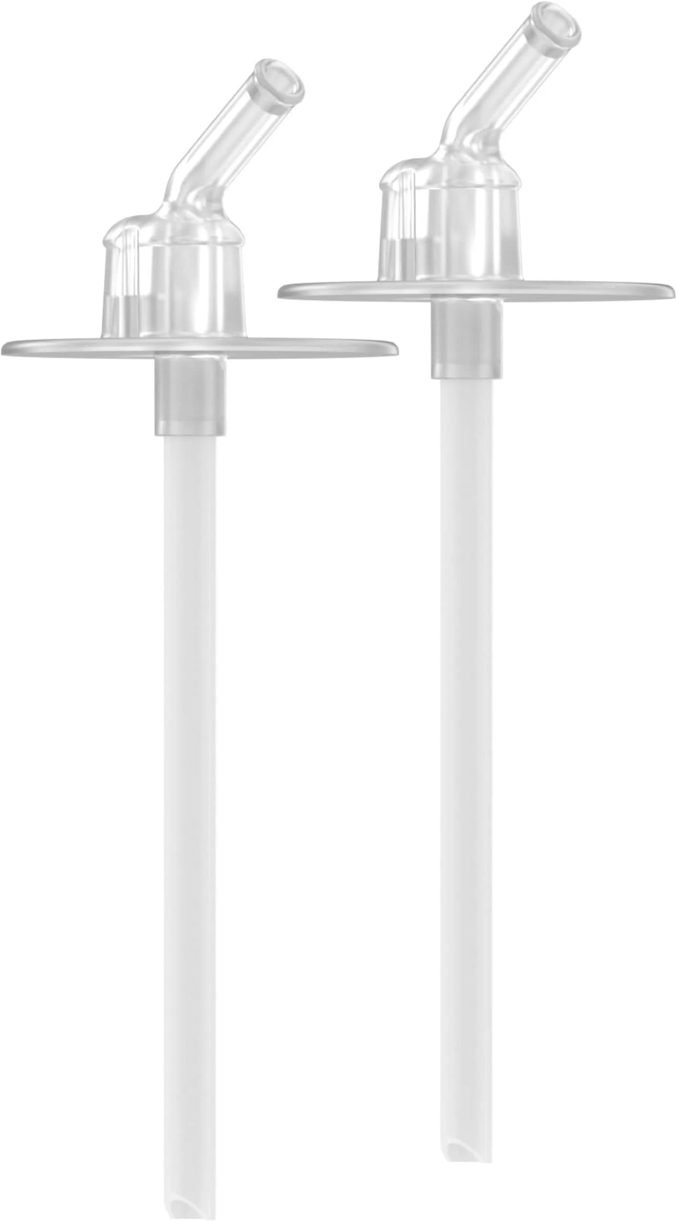 THERMOS Replacement Straws for 12oz Funtainer Bottle, Clear, 2 Count | Soft Silicone & Hard Stem - view 2