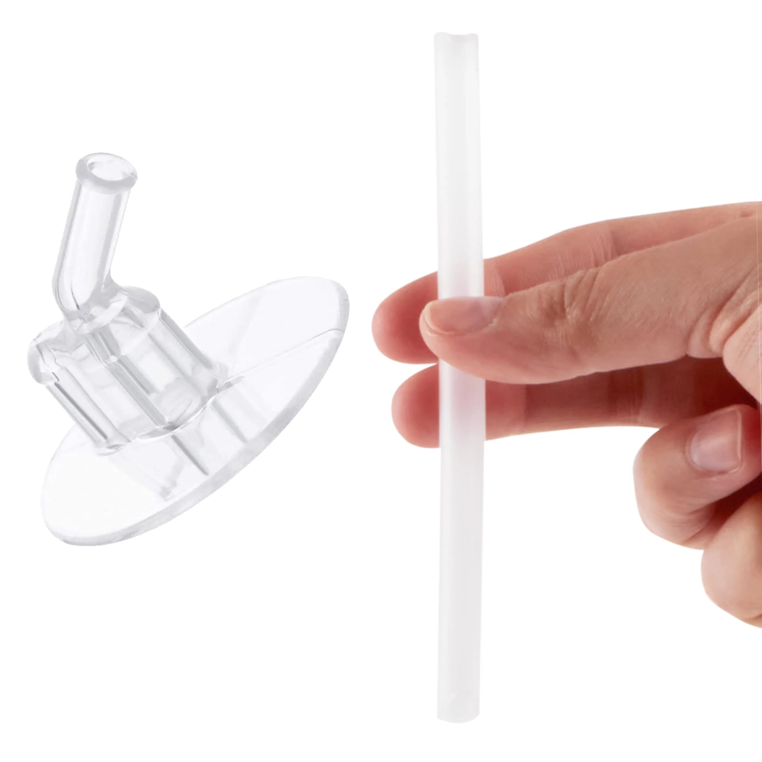 THERMOS Replacement Straws for 12oz Funtainer Bottle, Clear, 2 Count | Soft Silicone & Hard Stem - view 3